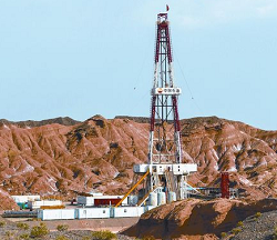 Gas drilling field